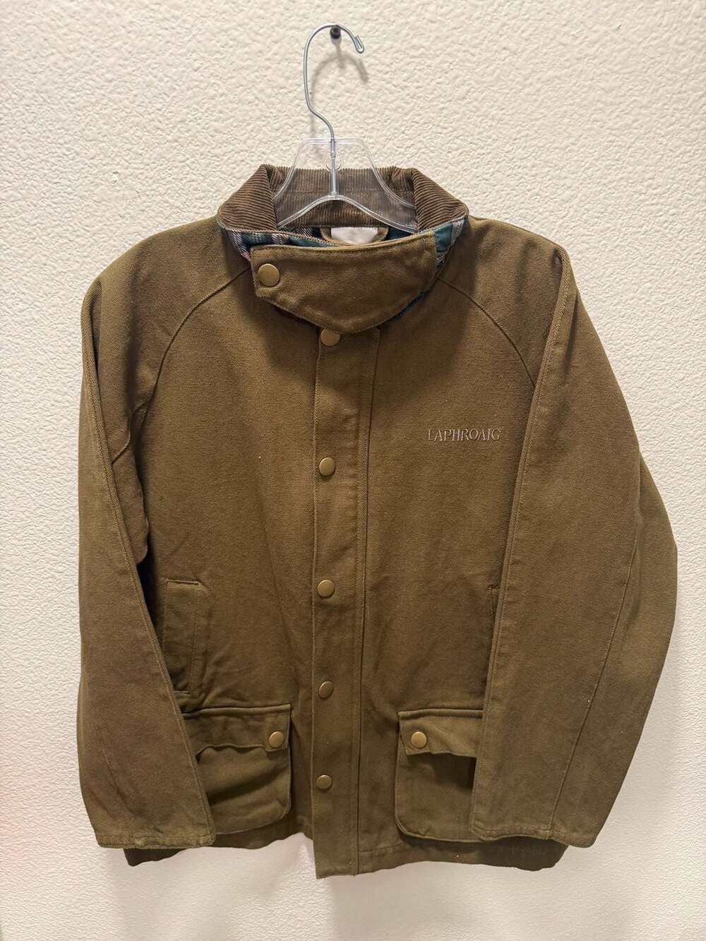 Laphroaig Field Jacket Size Small Brown Cotton Plaid Lined
